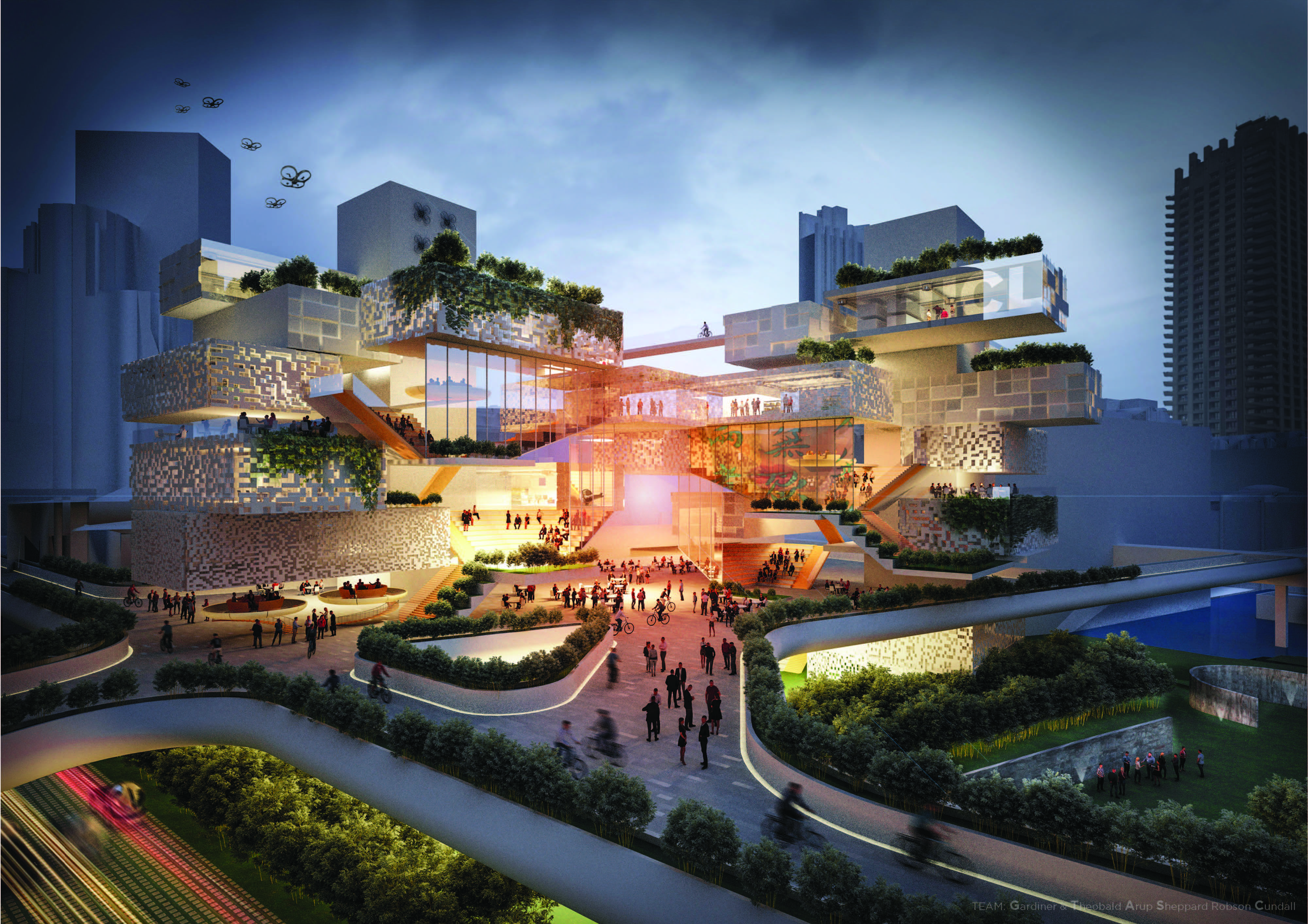 The central hub of NETWORKSPACE in 2035